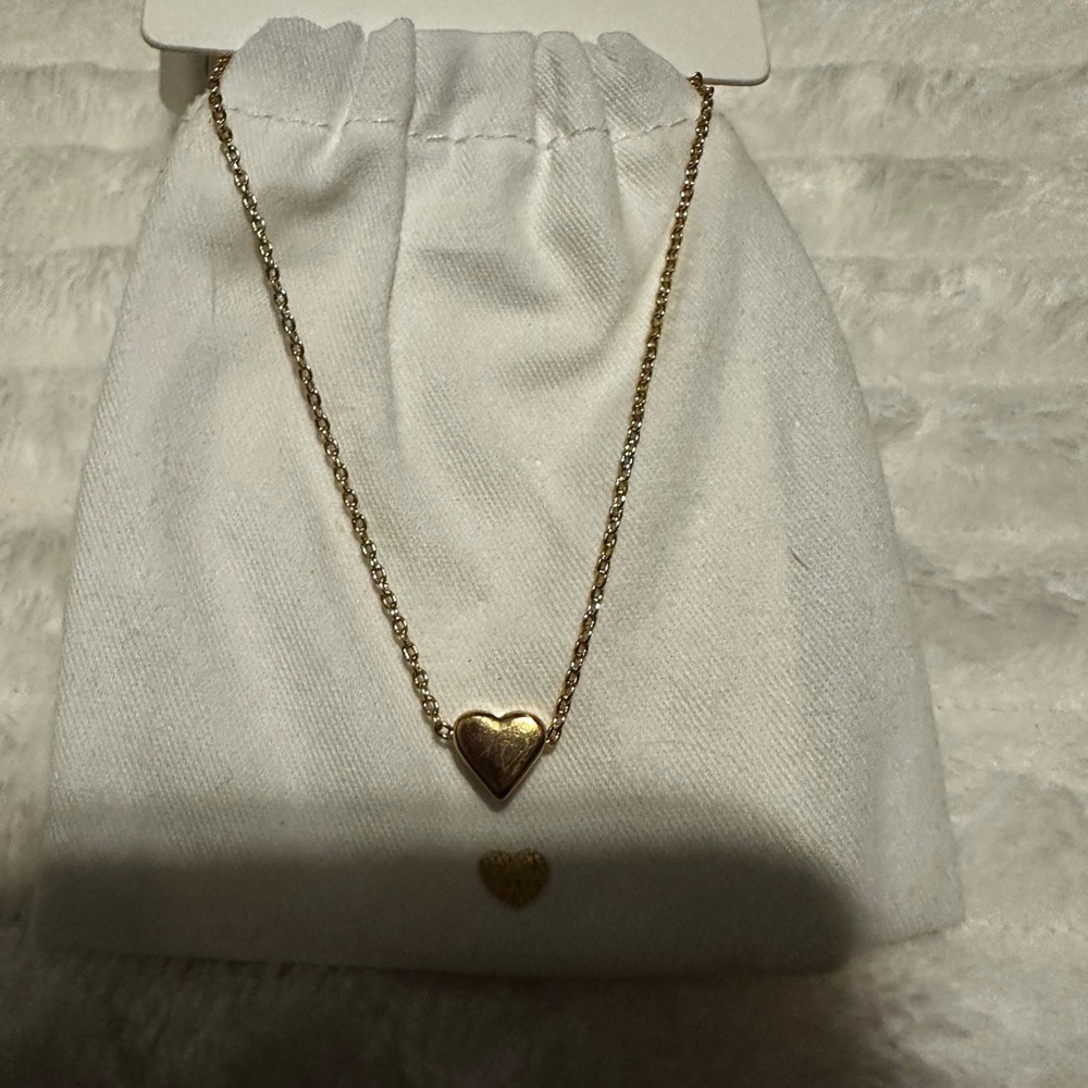 Gold heart  pendant, necklace, gold plated